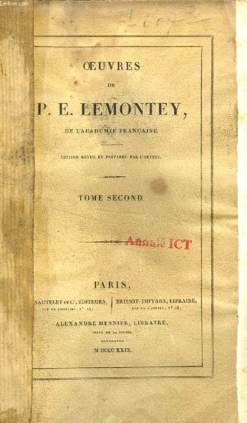 OEUVRES DE P. E. LEMONTEY, TOME II