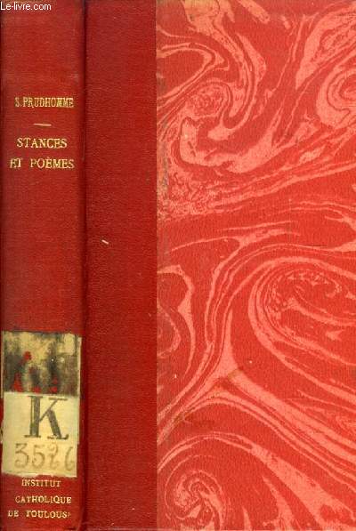 POESIES DE SULLY PRUDHOMME, STANCES ET POEMES, 1865-1866