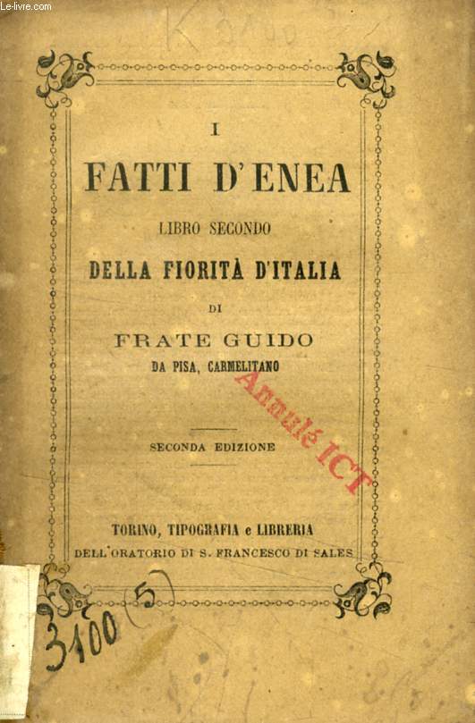 I FATTI D'ENEA, LIBRO SECONDO DELLA FIORITA D'ITALIA