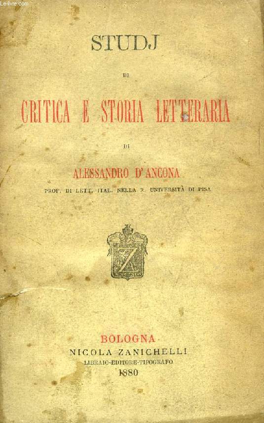 STUDII (STUDJ) DI CRITICA E STORIA LETTERARIA