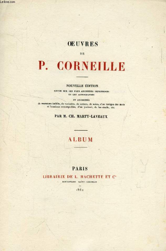 OEUVRES DE P. CORNEILLE, ALBUM