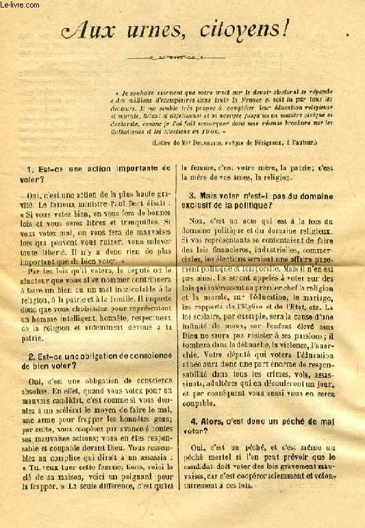 AUX URNES, CITOYENS !