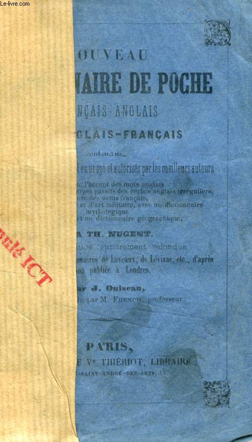 NOUVEAU DICTIONNAIRE DE POCHE FRANCAIS-ANGLAIS ET ANGLAIS-FRANCAIS (NEW POCKET DICTIONARY, FRENCH AND ENGLISH)
