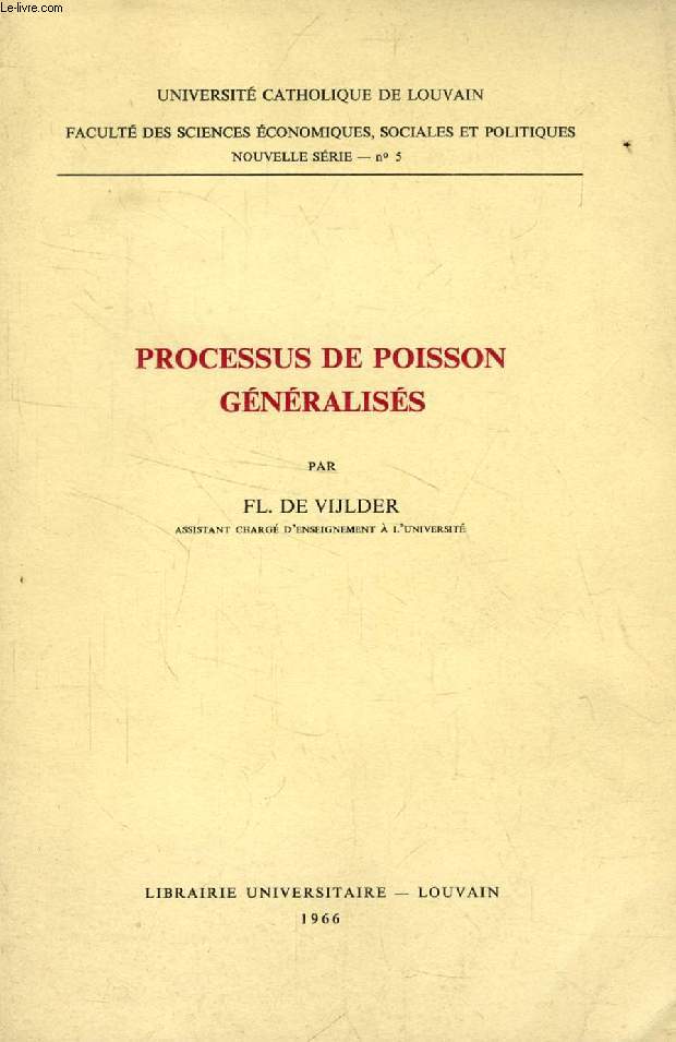 PROCESSUS DE POISSON GENERALISES