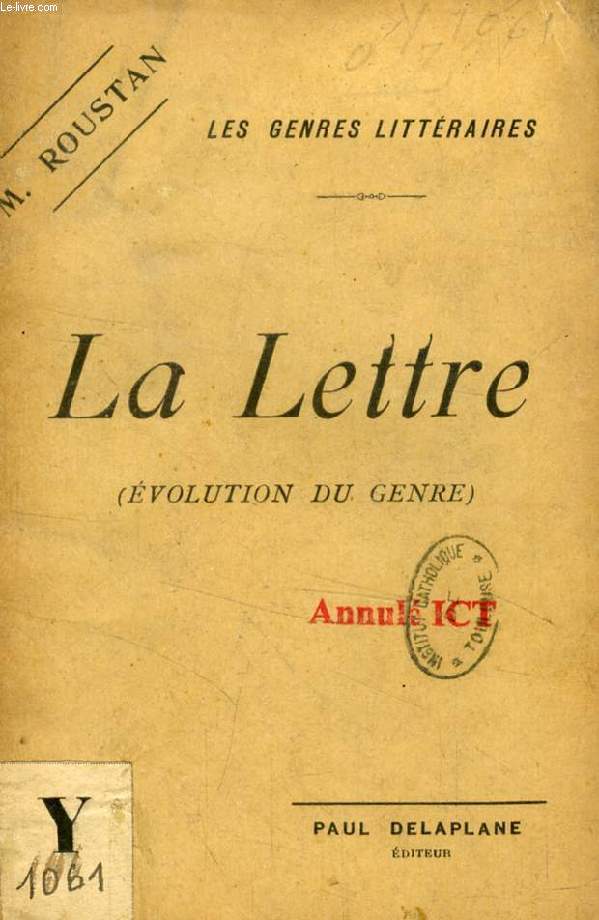 LA LETTRE (EVOLUTION DU GENRE)