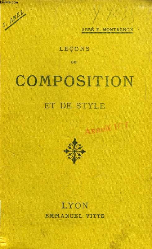 LECONS DE COMPOSITION ET DE STYLE