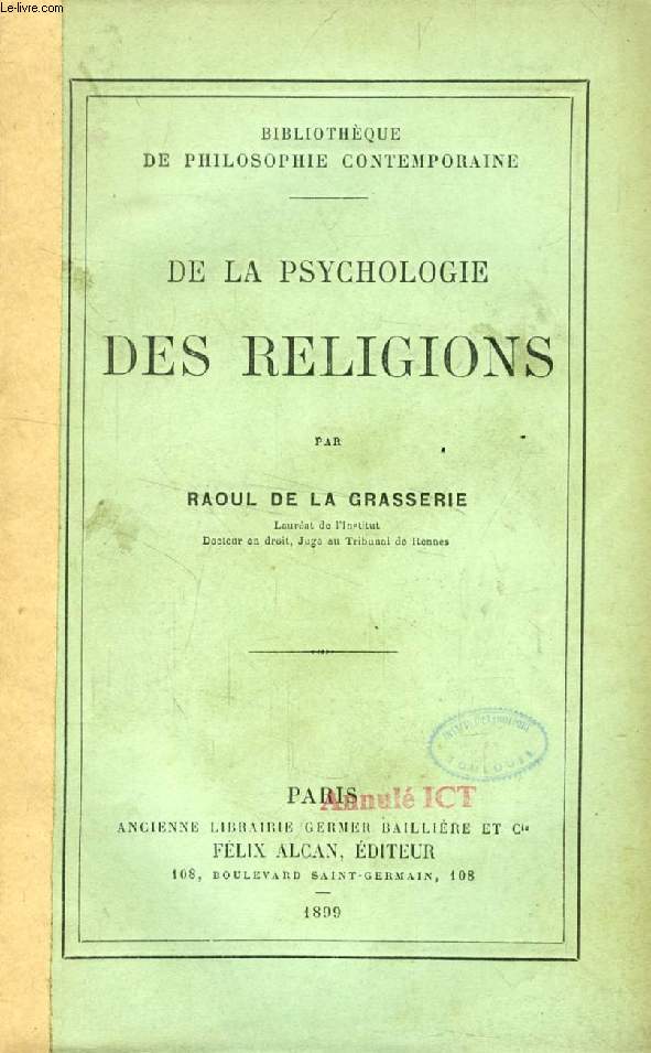 DE LA PSYCHOLOGIE DES RELIGIONS