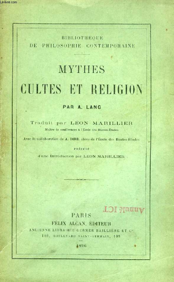MYTHES, CULTES ET RELIGION