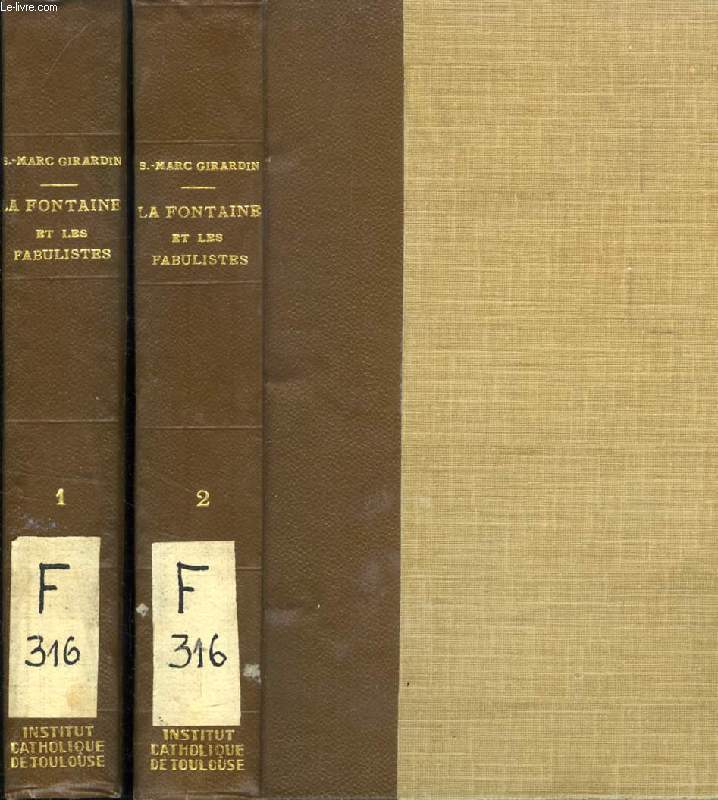 LA FONTAINE ET LES FABULISTES, 2 TOMES