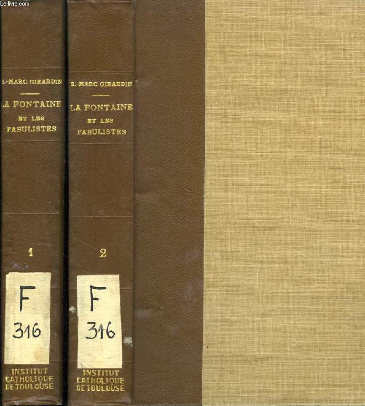 LA FONTAINE ET LES FABULISTES, 2 TOMES