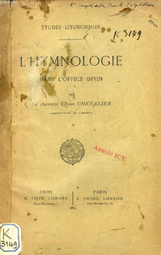 L'HYMNOLOGIE DANS L'OFFICE DIVIN