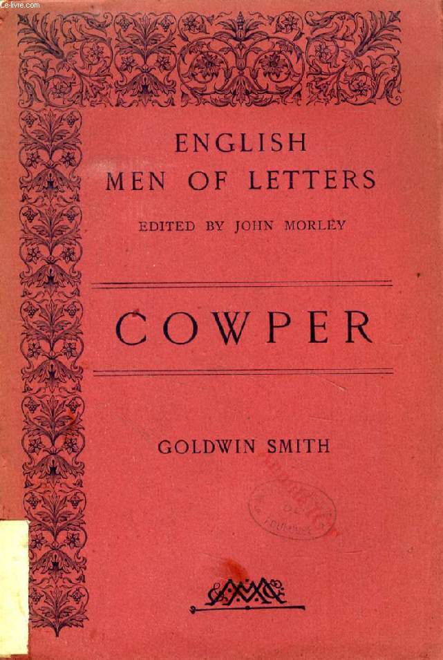 COWPER (English Men of Letters)