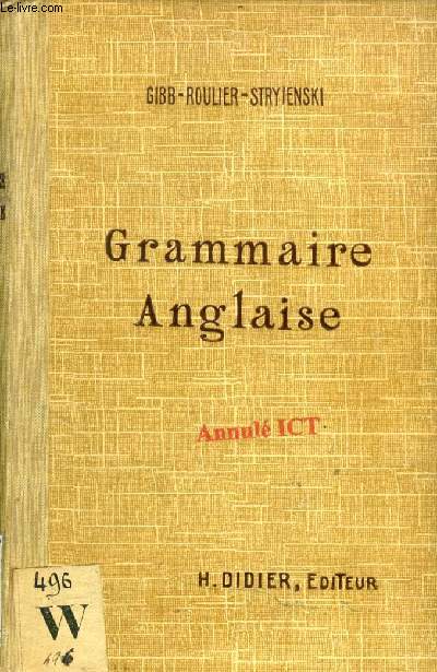 GRAMMAIRE ANGLAISE