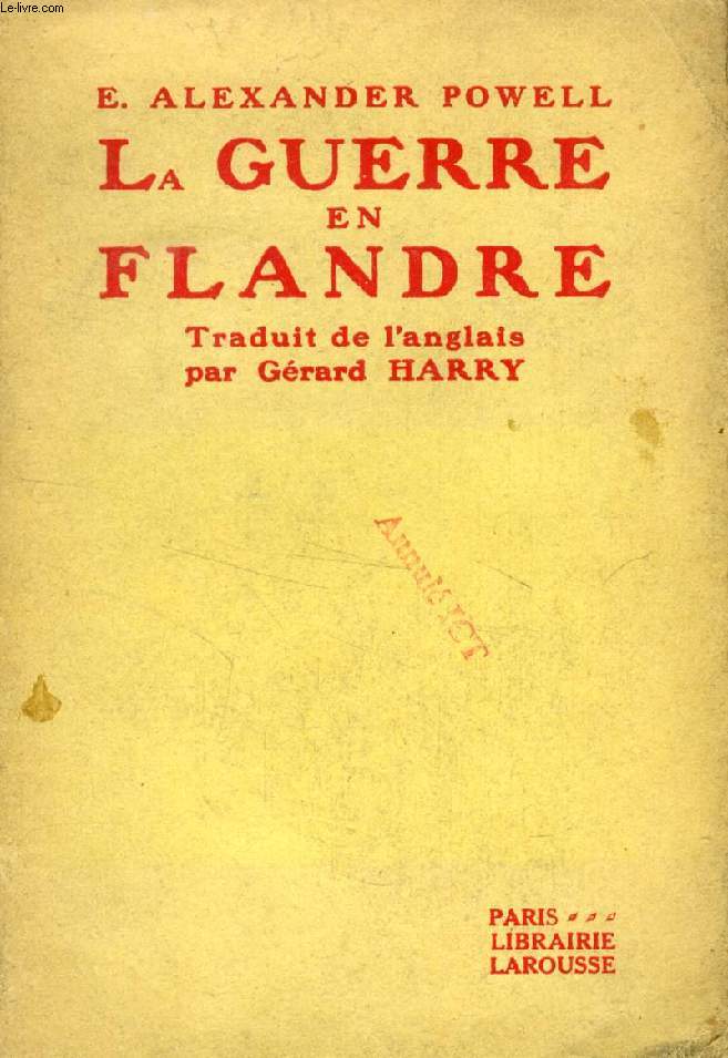 LA GUERRE EN FLANDRE