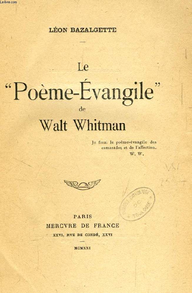 LE 'POEME-EVANGILE' DE WALT WHITMAN