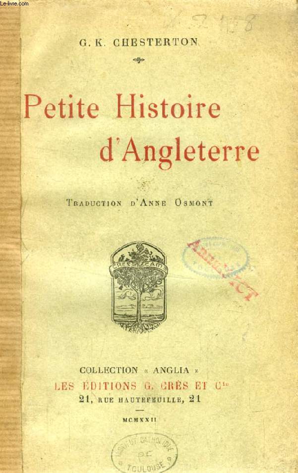 PETITE HISTOIRE D'ANGLETERRE
