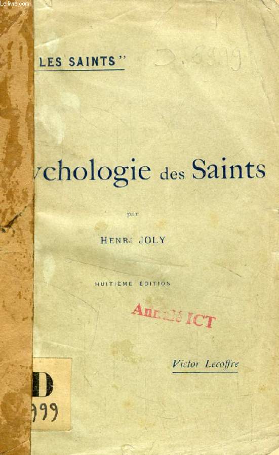 PSYCHOLOGIE DES SAINTS