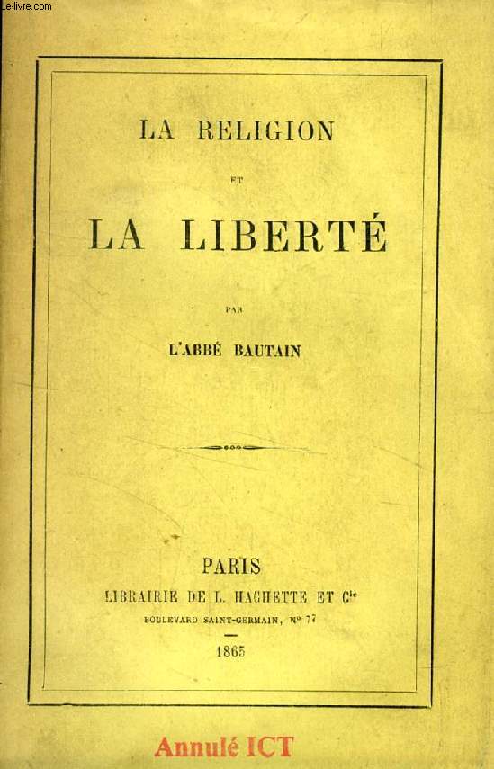 LA RELIGION ET LA LIBERTE