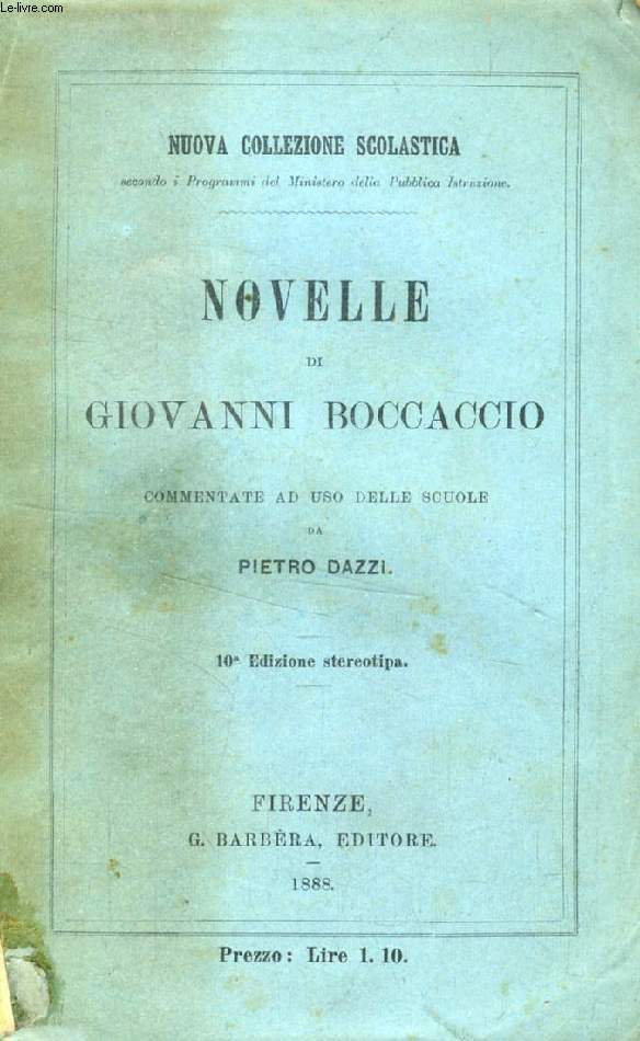 NOVELLE DI GIOVANNI BOCCACCIO