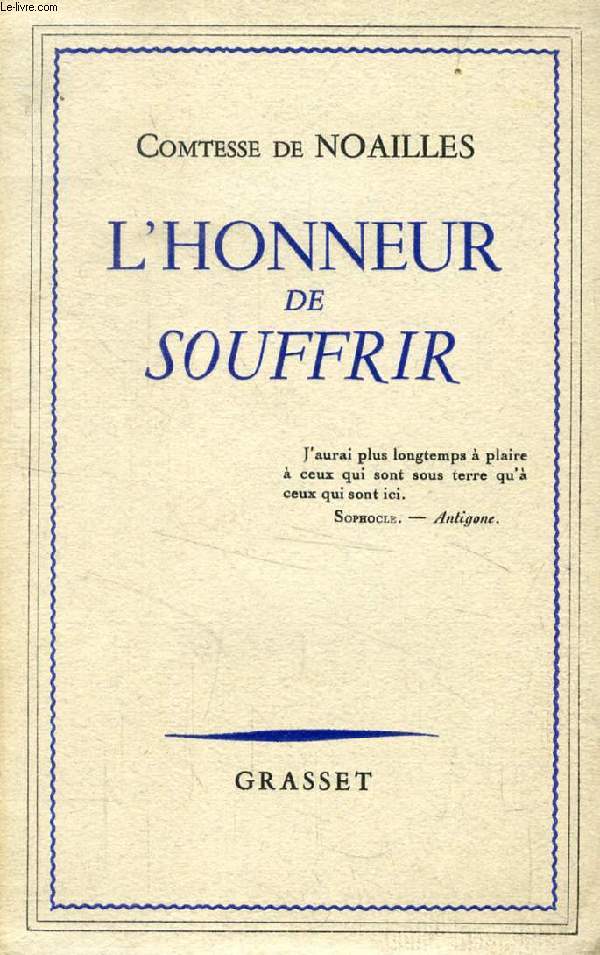 L'HONNEUR DE SOUFFRIR
