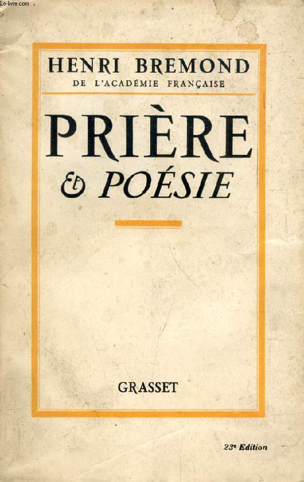 PRIERE ET POESIE