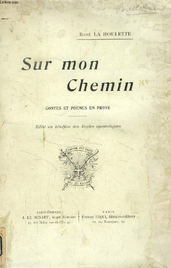SUR MON CHEMIN, CONTES ET POEMES EN PROSE