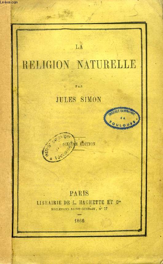 LA RELIGION NATURELLE