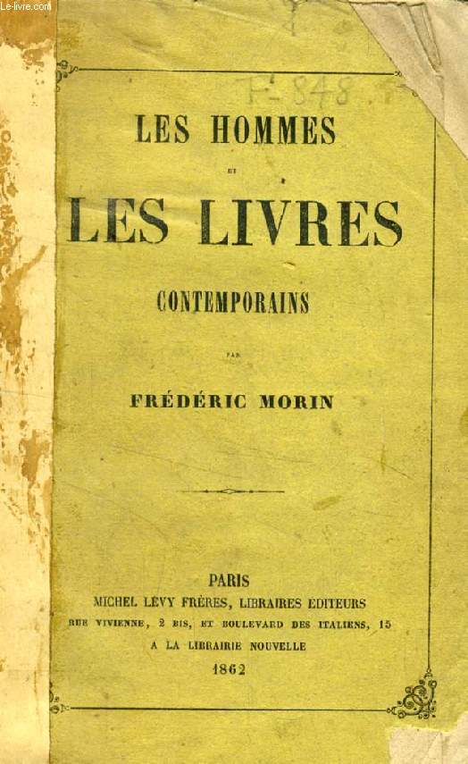 LES HOMMES ET LES LIVRES CONTEMPORAINS