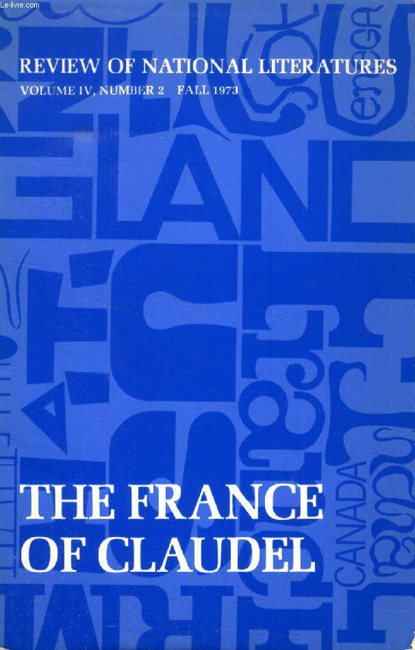 THE FRANCE OF CLAUDEL