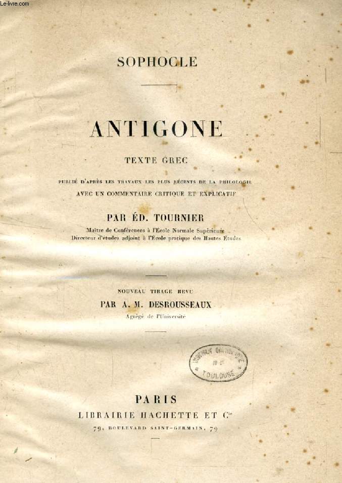 ANTIGONE, Texte Grec