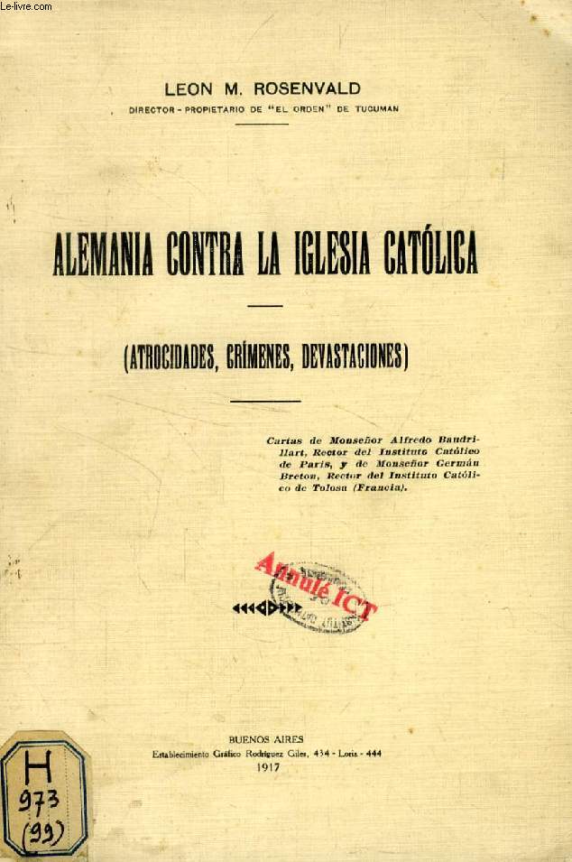ALEMANIA CONTRA LA IGLESIA CATOLICA (ATROCIDADES, CRIMENES, DEVASTACIONES)