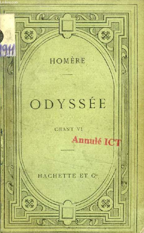 ODYSSEE, CHANT VI, Texte Grec