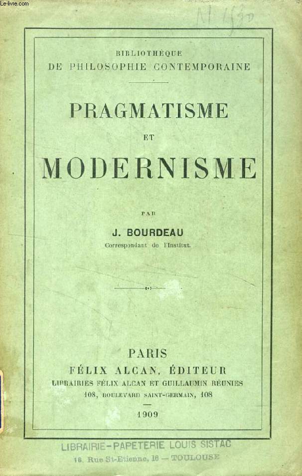 PRAGMATISME ET MODERNISME