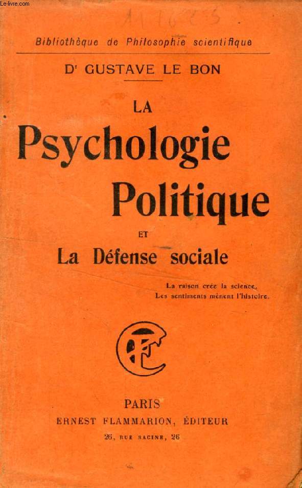 LA PSYCHOLOGIE POLITIQUE ET LA DEFENSE SOCIALE