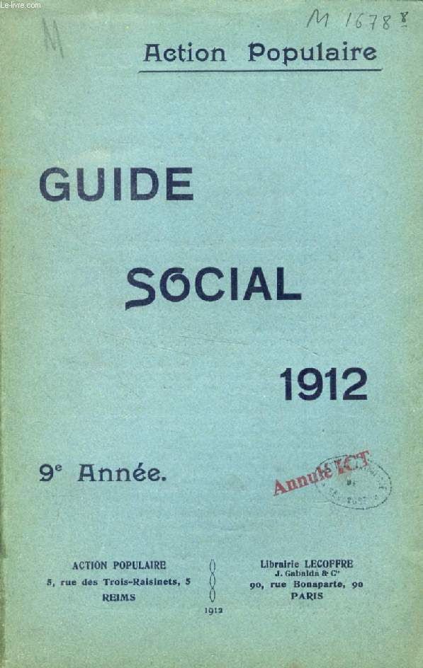 ACTION POPULAIRE, GUIDE SOCIAL 1912