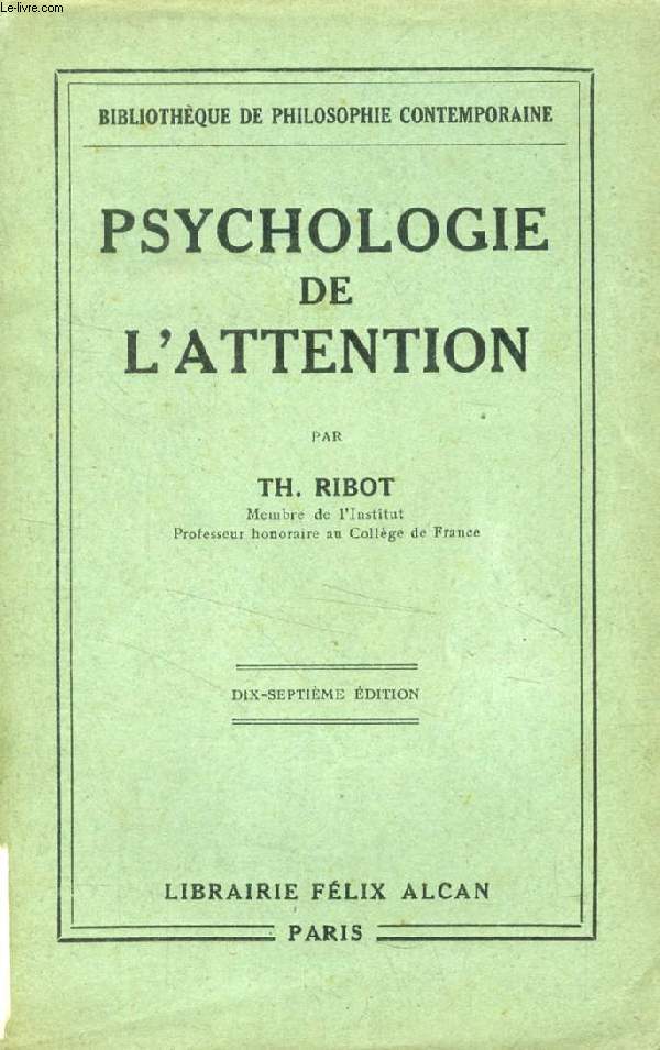 PSYCHOLOGIE DE L'ATTENTION