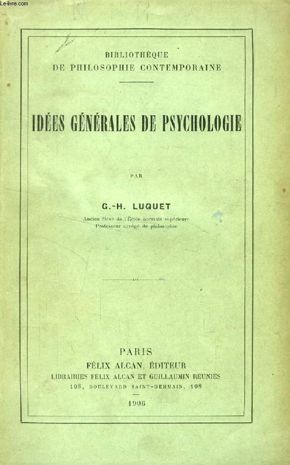 IDEES GENERALES DE PSYCHOLOGIE