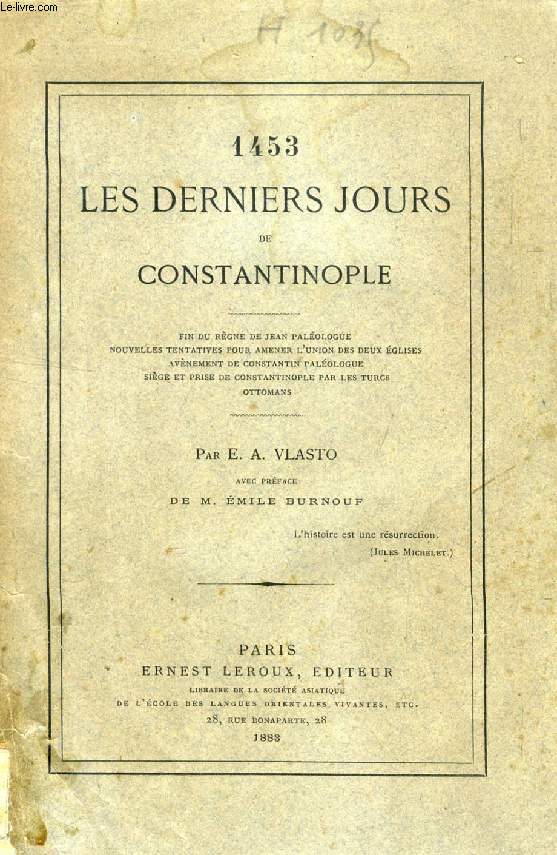 1453 LES DERNIERS JOURS DE CONSTANTINOPLE