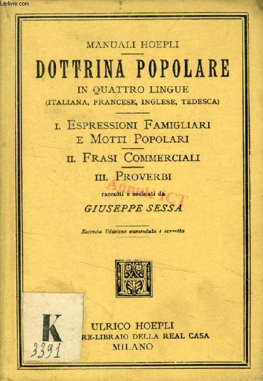 DOTTRINA POPOLARE IN QUATTRO LINGUE (ITALIANA, FRANCESE, INGLESE, TEDESCA)