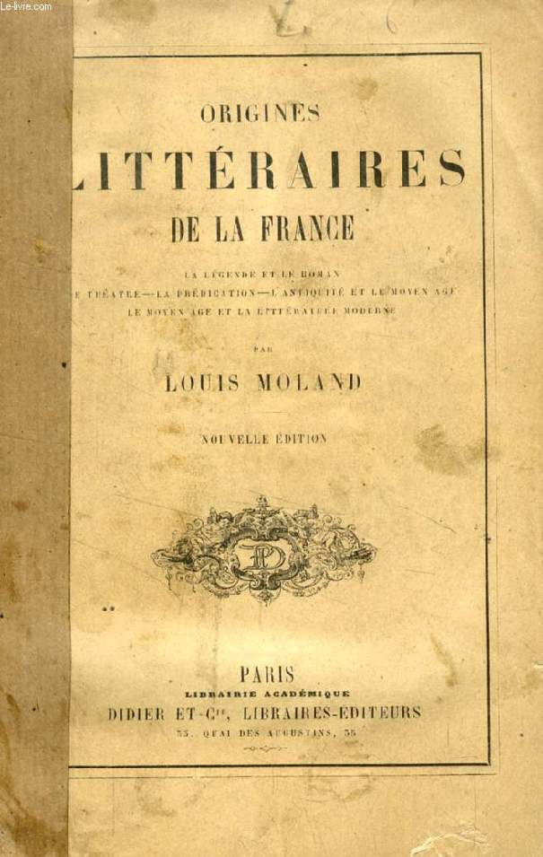ORIGINES LITTERAIRES DE LA FRANCE