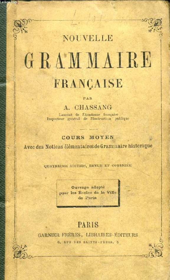 NOUVELLE GRAMMAIRE FRANCAISE, COURS MOYEN