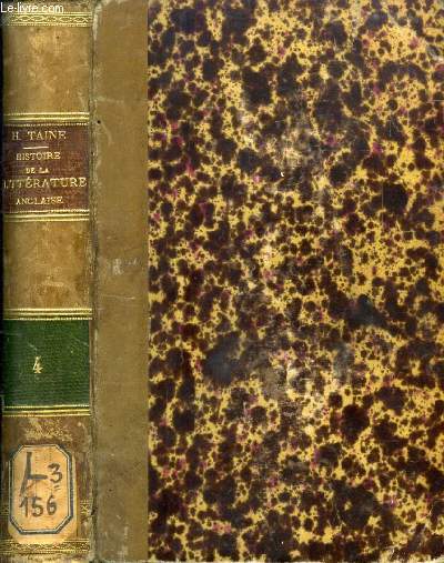 HISTOIRE DE LA LITTERATURE ANGLAISE, TOME IV