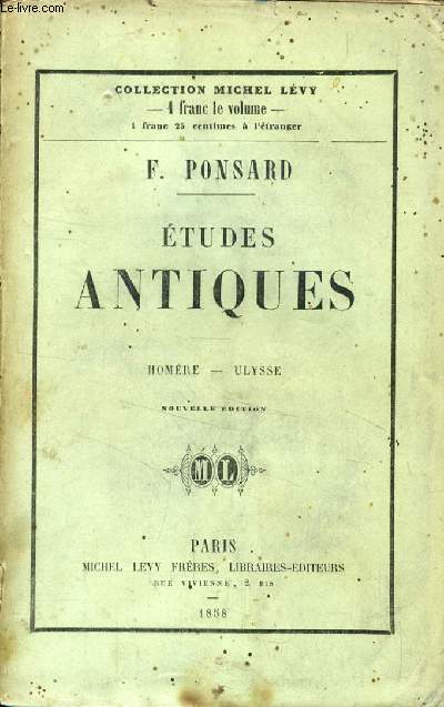 ETUDES ANTIQUES, HOMERE, ULYSSE