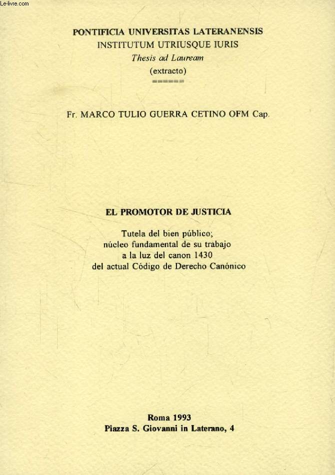 EL PROMOTOR DE JUSTICIA (EXTRACTO DE LA TESIS)