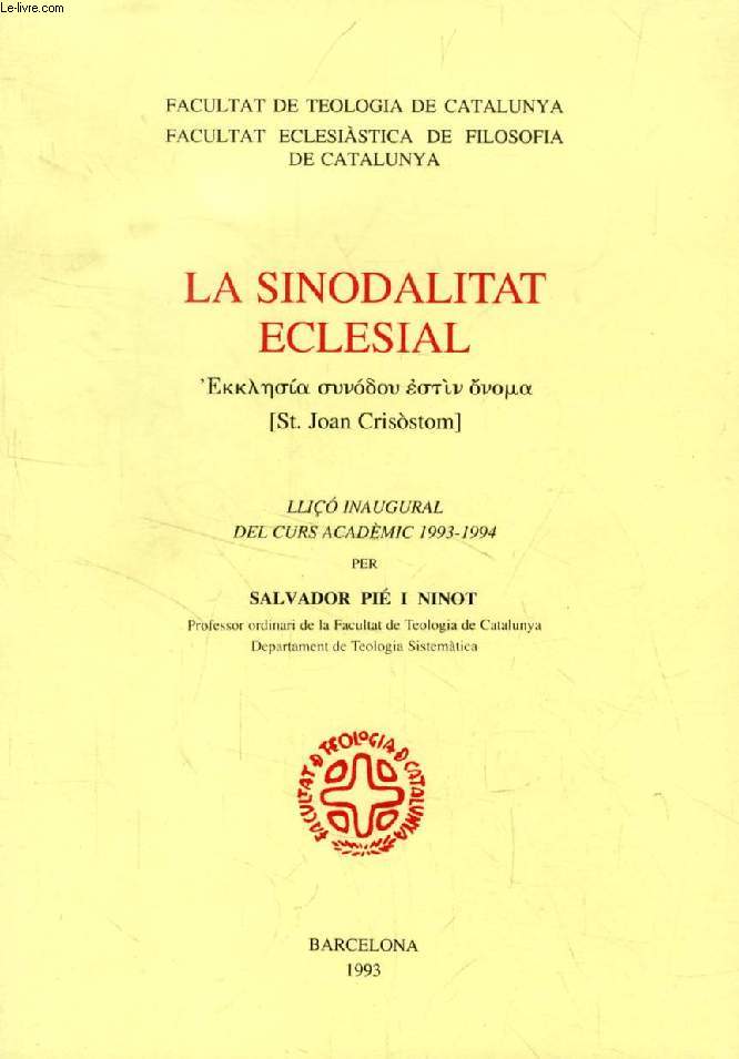 LA SINODALITAT ECLESIAL (St. JOAN CRISOSTOM)