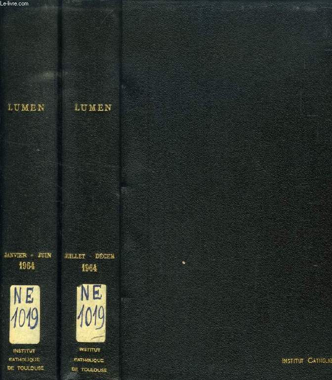 LUMEN, REVISTA DE CULTURA DO CLERO, VOL. XXVIII, 1964 (2 VOL.) (Sumario N 1: CONSTITUTIO DE SACRA LITURGIA - CONSTITUIO SOBSE A SAGRADA LITURGIA DECRETUM DE INSTRUMENTIS COMMUNICATIONIS SOCIALIS. - DECRETO SOBRE OS MEIOS DE COMUNICAO SOCIAL...)