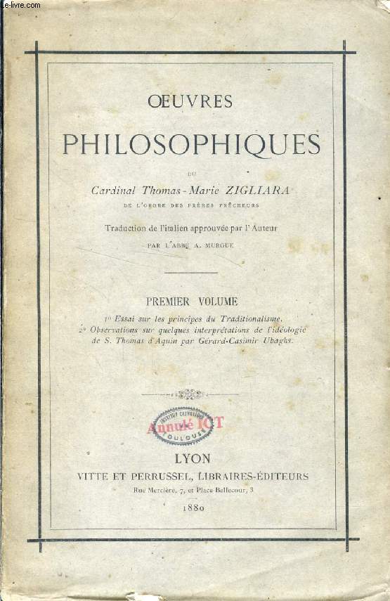 OEUVRES PHILOSOPHIQUES, 2 VOLUMES