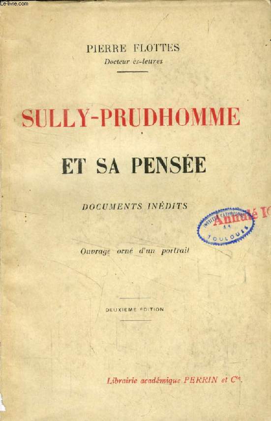 SULLY-PRUDHOMME ET SA PENSEE, Documents indits