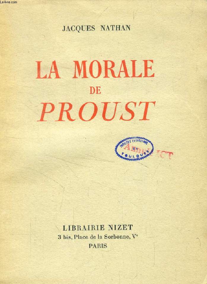 LA MORALE DE PROUST