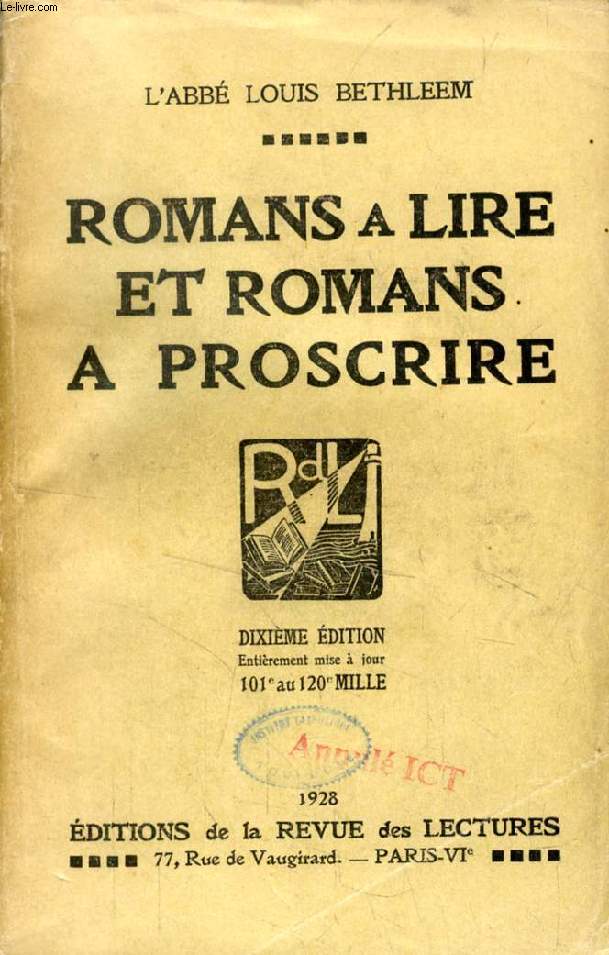 ROMANS A LIRE ET ROMANS A PROSCRIRE